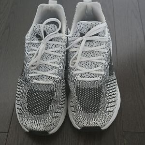 Black and White Knit Sneakers